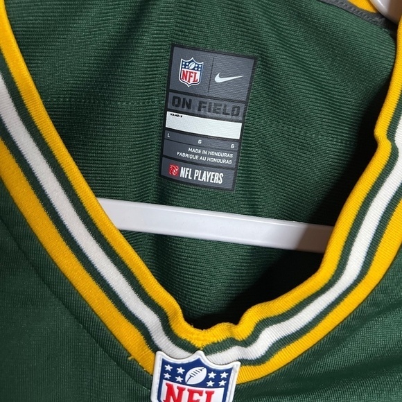 NIKE GREEN BAY PACKERS AARON RODGERS ON FIELD JERSEY SIZE LARGE GREEN HOME - Picture 3 of 9